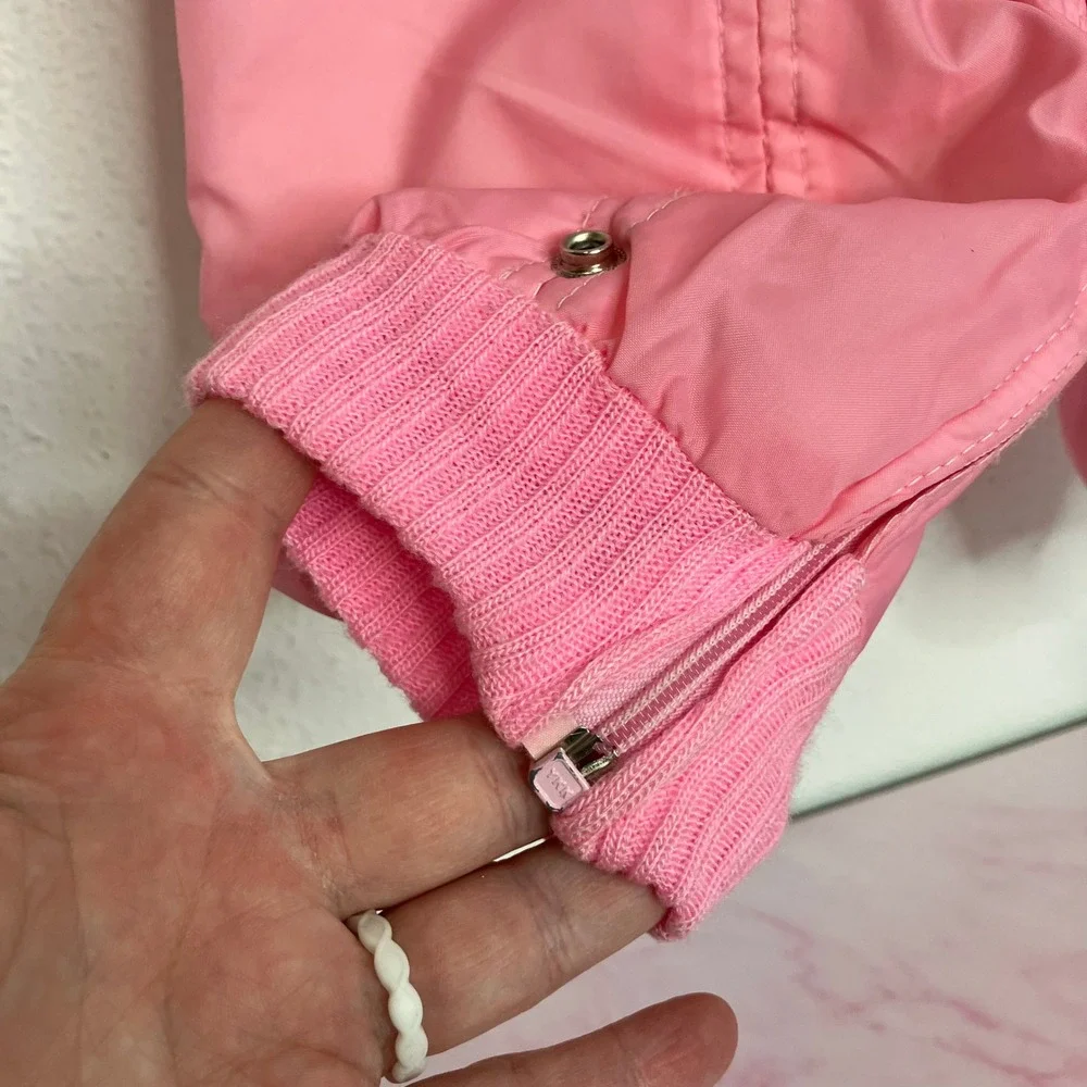 Vintage JC Penney Toddler Snowsuit Embroidered Pink Bunny‎ Hooded Size 24 Months
